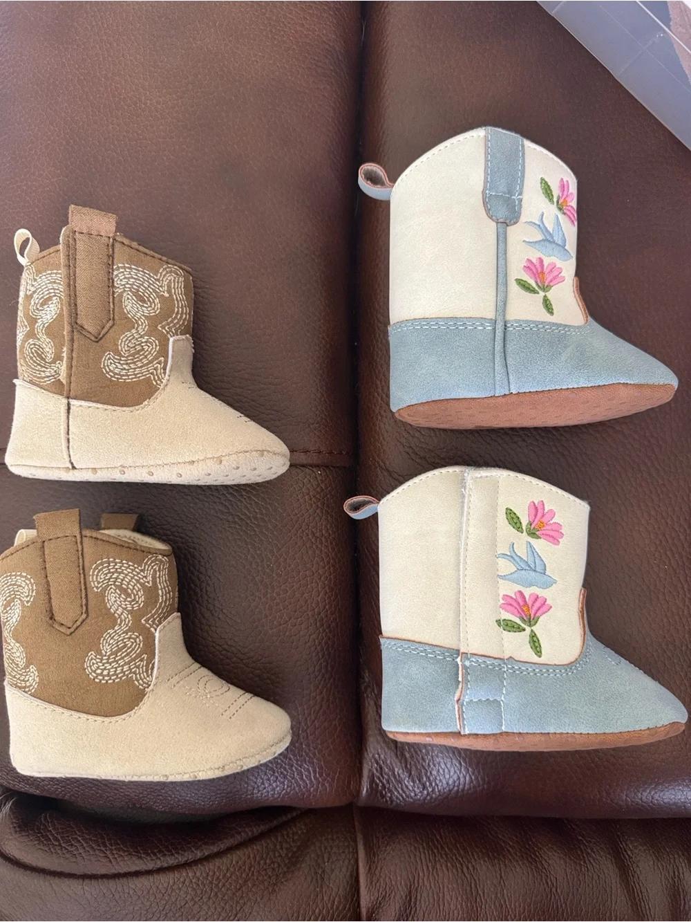 (2) baby cowgirl boots